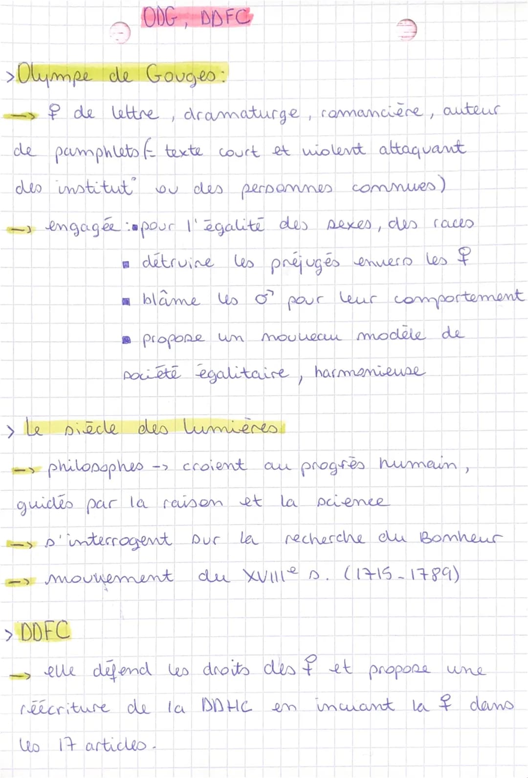 ODG DDFC
> Olympe de Gouges:
& de lettre, dramaturge, romancière, auteur
de pamphlets & texte court et violent attaquant
des institut ou des