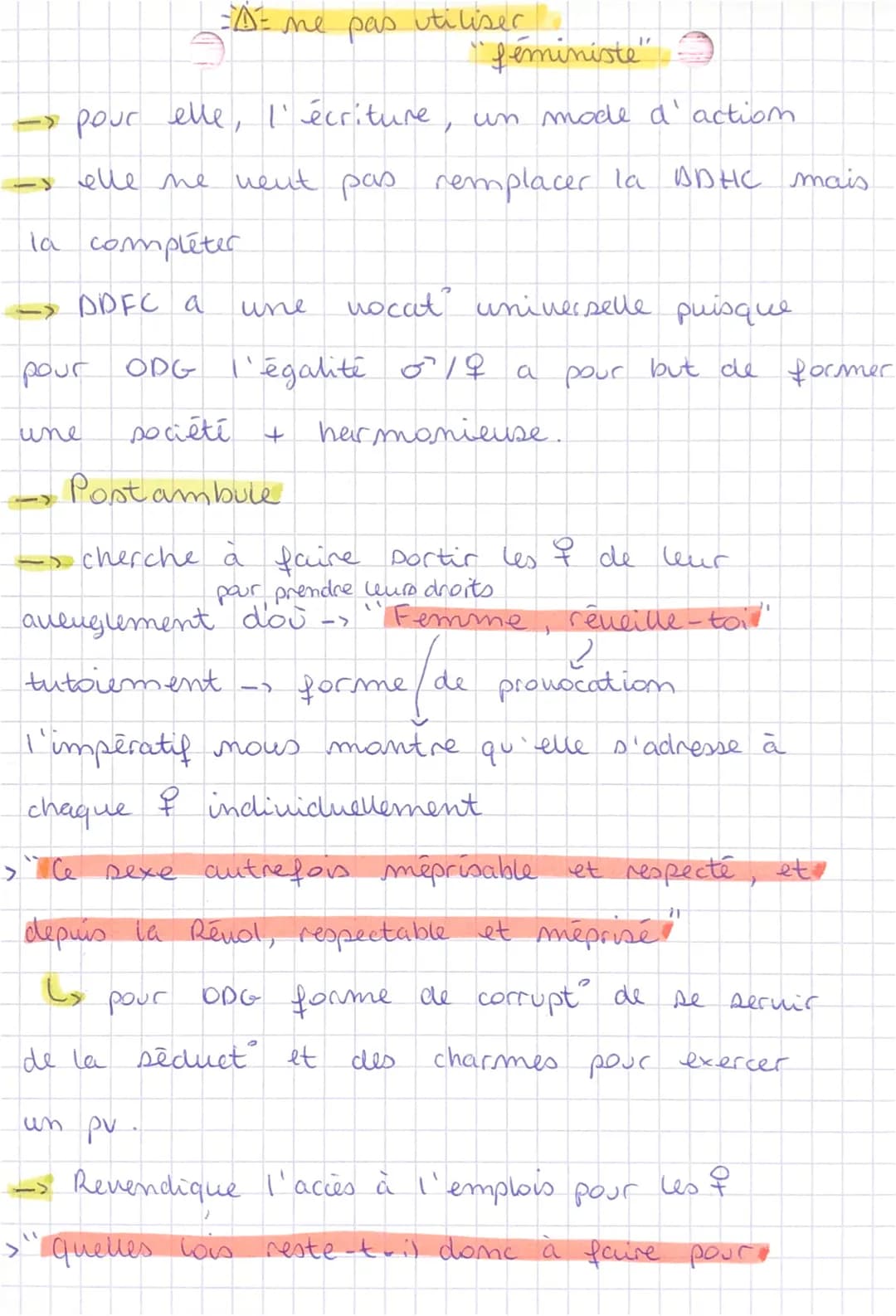 ODG DDFC
> Olympe de Gouges:
& de lettre, dramaturge, romancière, auteur
de pamphlets & texte court et violent attaquant
des institut ou des