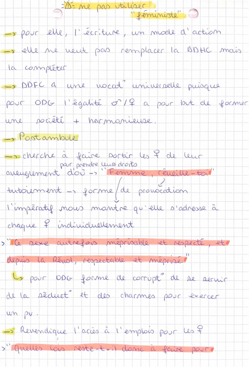 ODG DDFC
> Olympe de Gouges:
& de lettre, dramaturge, romancière, auteur
de pamphlets & texte court et violent attaquant
des institut ou des