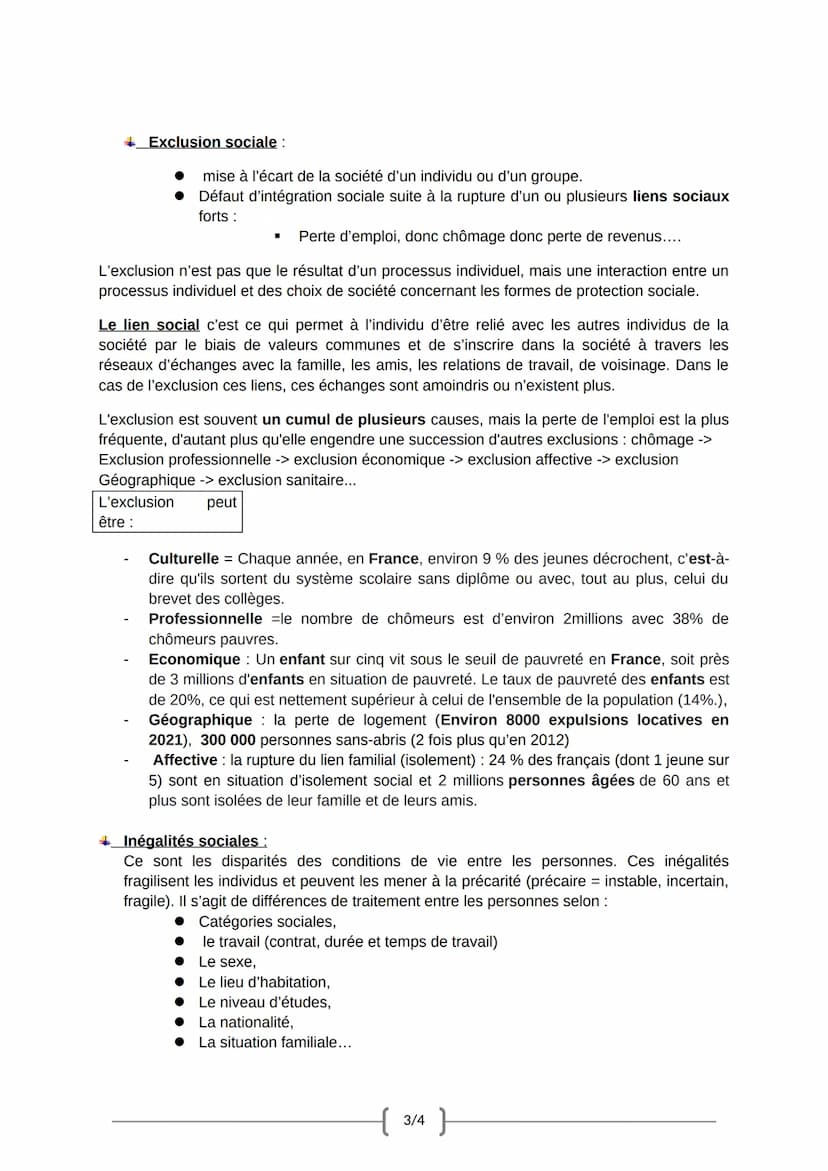 E. L'émergence d'un problème social.
Déclaration des droits de l'homme de 1948: « Toute personne a droit au travail, au libre
choix de son t