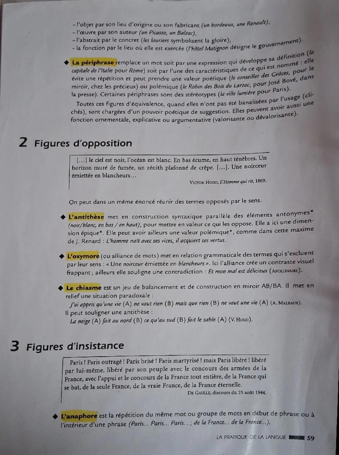 --- OCR Start ---
Les essentiels
Français / 3e
Français
Les figures de style
Métaphore
Rapprochement de deux idées
distinctes sans mot de co