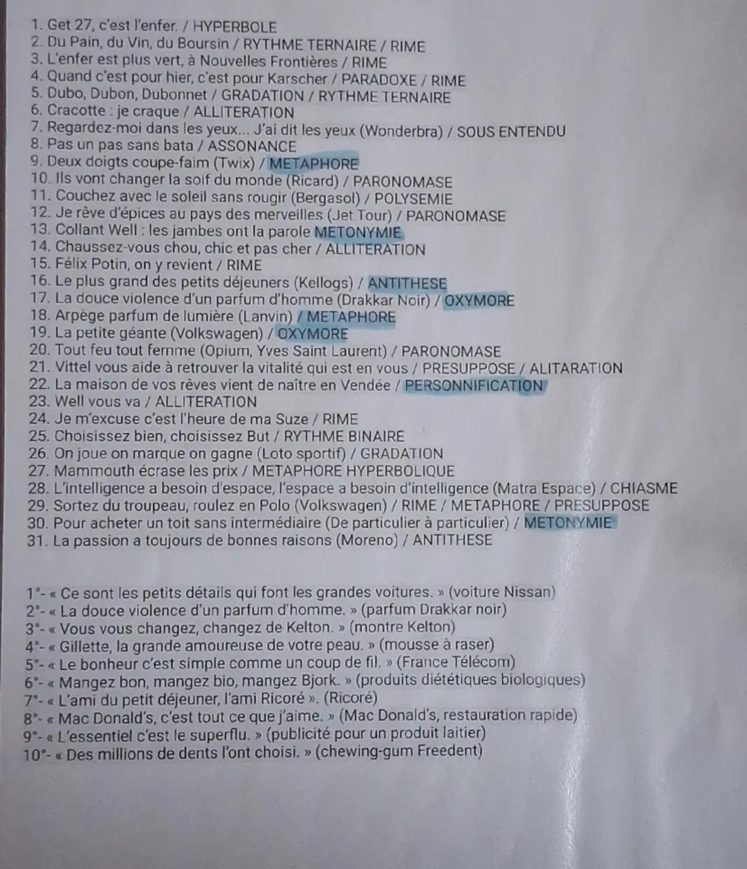 --- OCR Start ---
Les essentiels
Français / 3e
Français
Les figures de style
Métaphore
Rapprochement de deux idées
distinctes sans mot de co