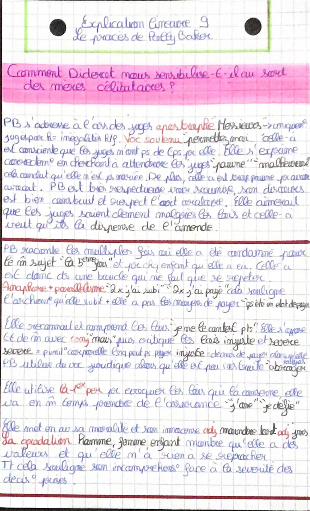Explication lincavie 9
Le
praces de Polly Baker
Comment Didercet nous sensibilve-t-il au sort
des mères célibatacces P
PB s'adresse à l'ass 