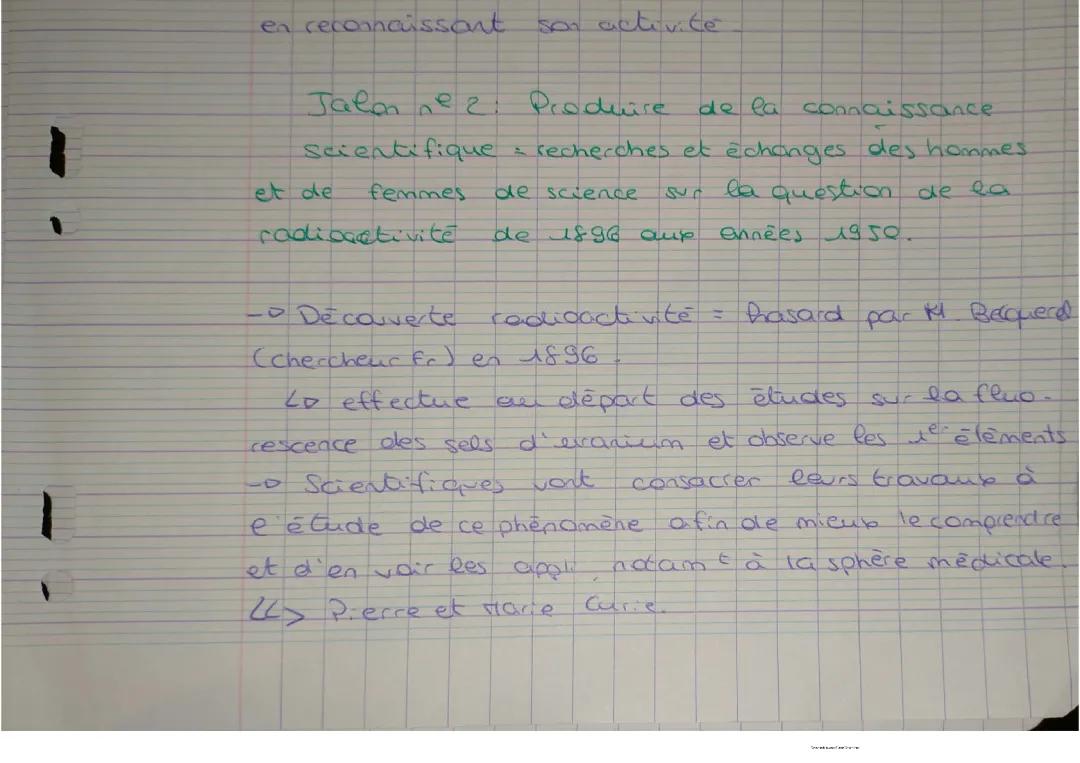 Découverte de la Radioactivité: Marie Curie et Henri Becquerel