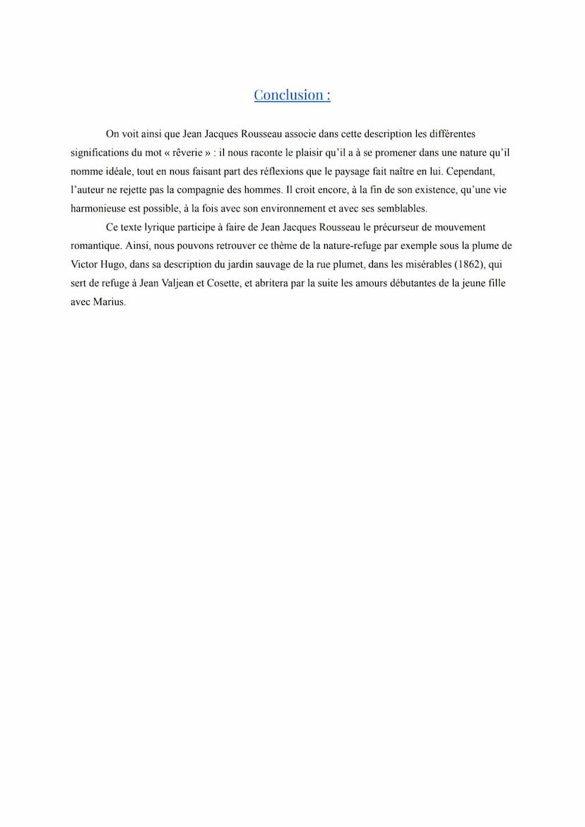 Texte Bac Nº 6 : “ Cinquième promenade ” de Jean-Jacques
Rousseau, 1765
Séquence 2 le romain et récit.
Support: extrait de la "Cinquième pro