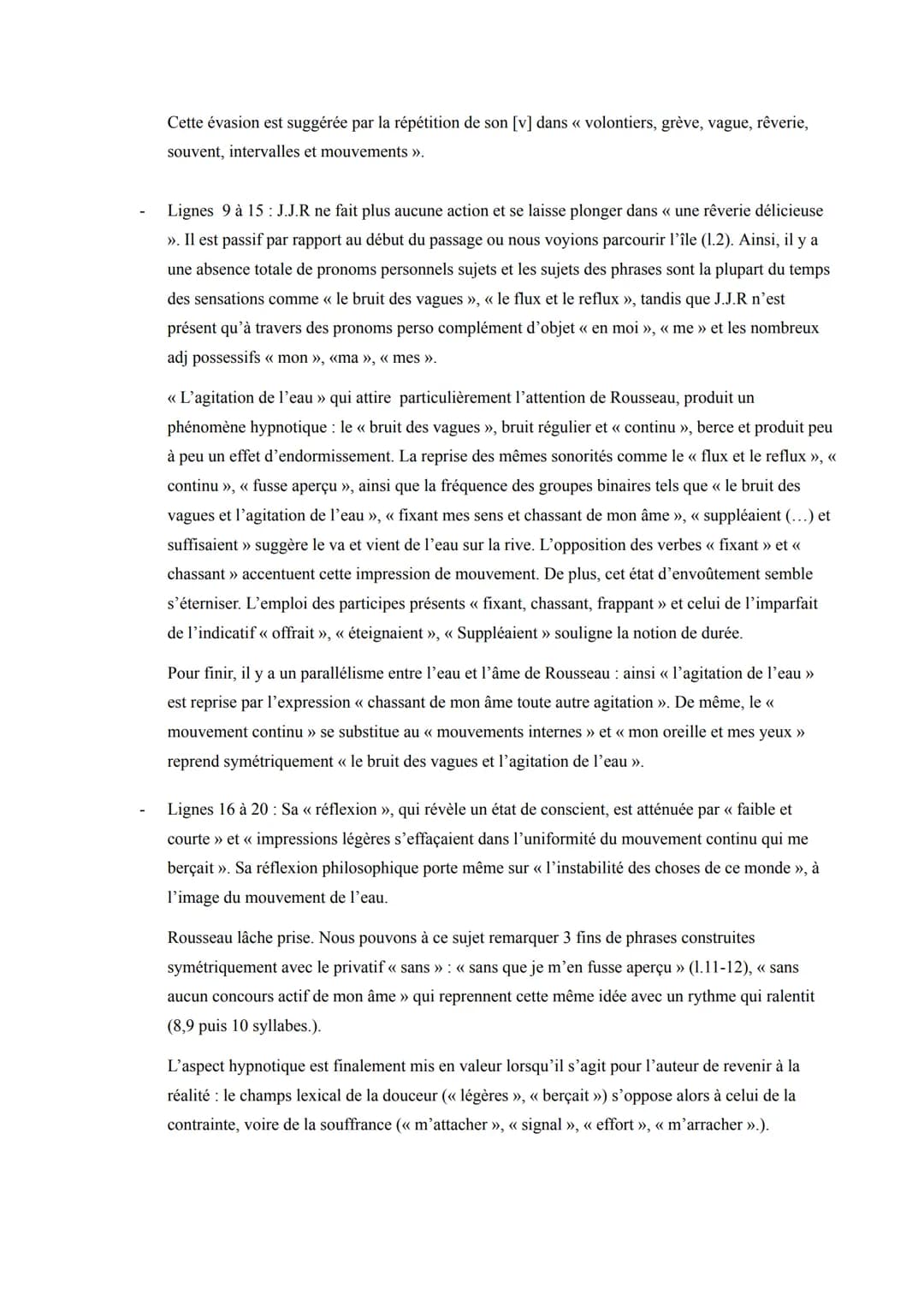 Texte Bac Nº 6 : “ Cinquième promenade ” de Jean-Jacques
Rousseau, 1765
Séquence 2 le romain et récit.
Support: extrait de la "Cinquième pro