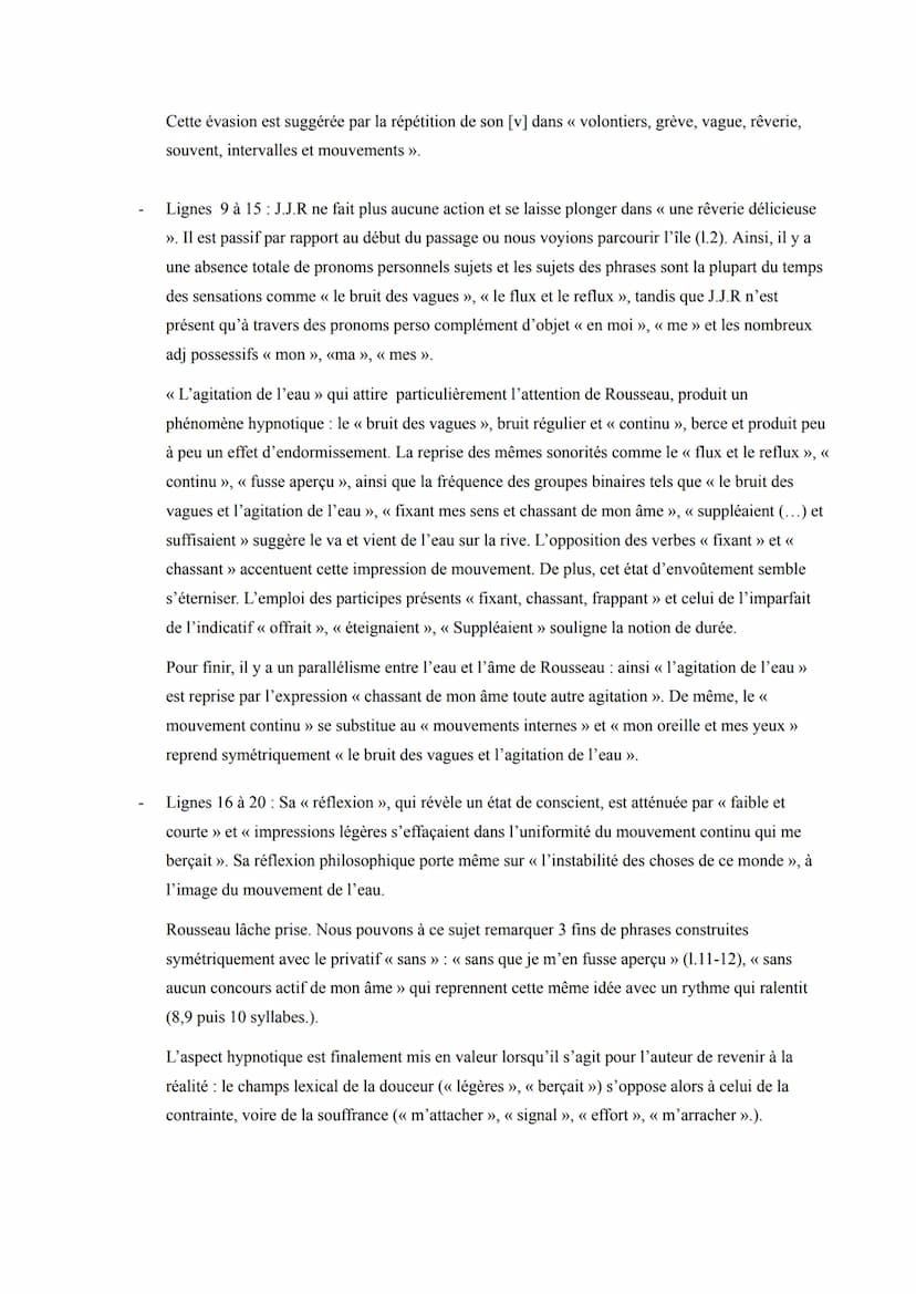 Texte Bac Nº 6 : “ Cinquième promenade ” de Jean-Jacques
Rousseau, 1765
Séquence 2 le romain et récit.
Support: extrait de la "Cinquième pro
