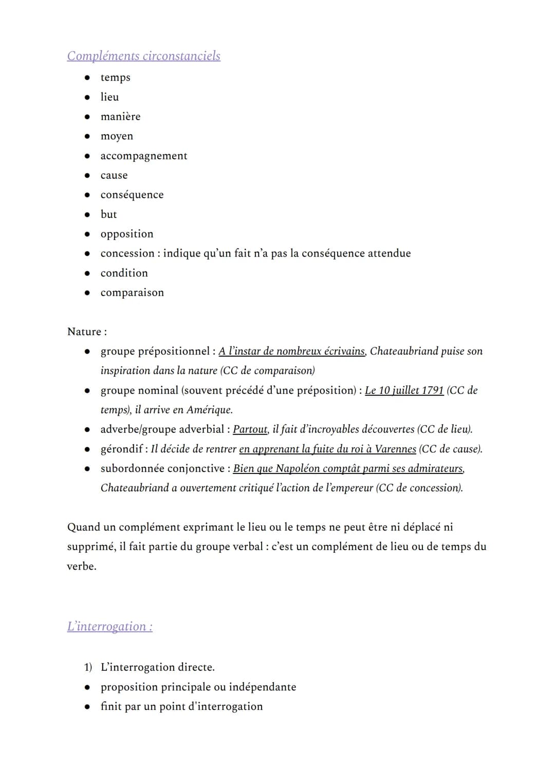 Nature et fonctions des mots
Mots variables:
Verbes:
• d'action : faire, commencer, partir...
Grammaire
● d'état : être, devenir, sembler, p