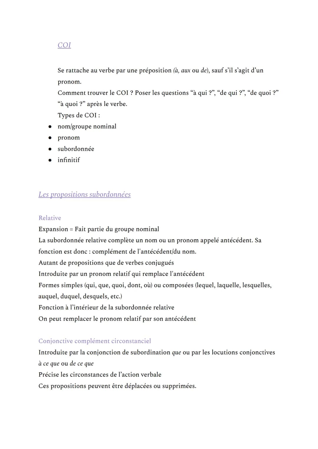 Nature et fonctions des mots
Mots variables:
Verbes:
• d'action : faire, commencer, partir...
Grammaire
● d'état : être, devenir, sembler, p