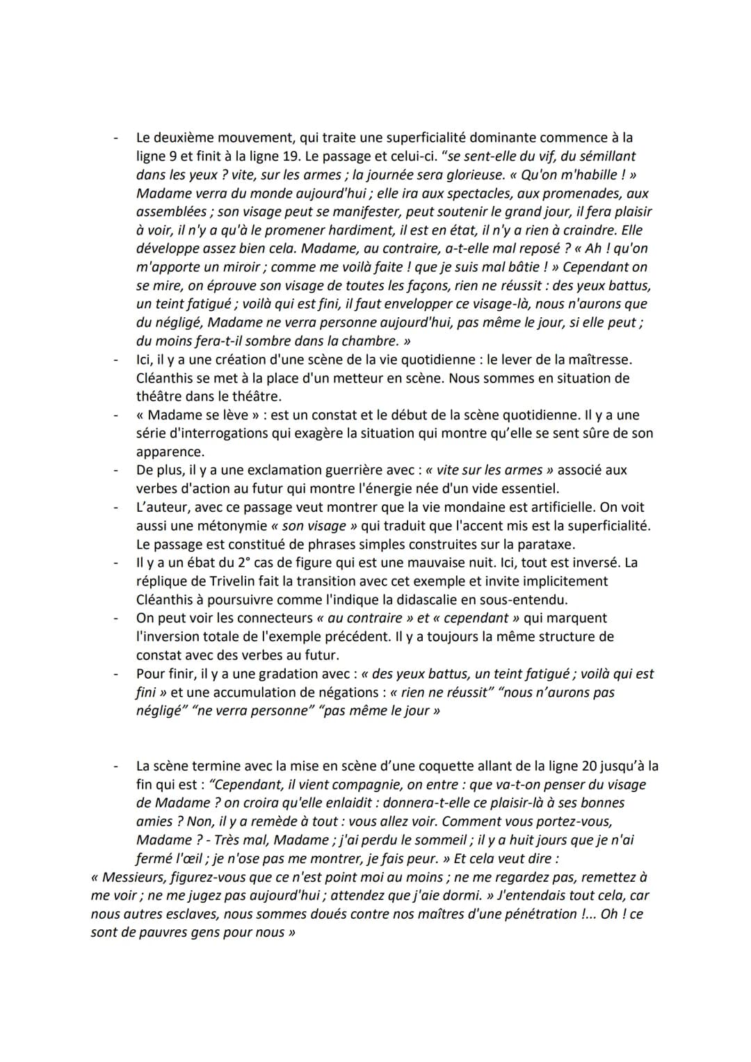 Lecture linéaire n°5:
Marivaux, L'ile des esclaves, scène III
INTRODUCTION :
Bonjour, M., aujourd'hui je vais vous présenter comme lecture l