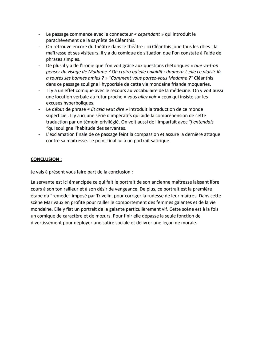 Lecture linéaire n°5:
Marivaux, L'ile des esclaves, scène III
INTRODUCTION :
Bonjour, M., aujourd'hui je vais vous présenter comme lecture l