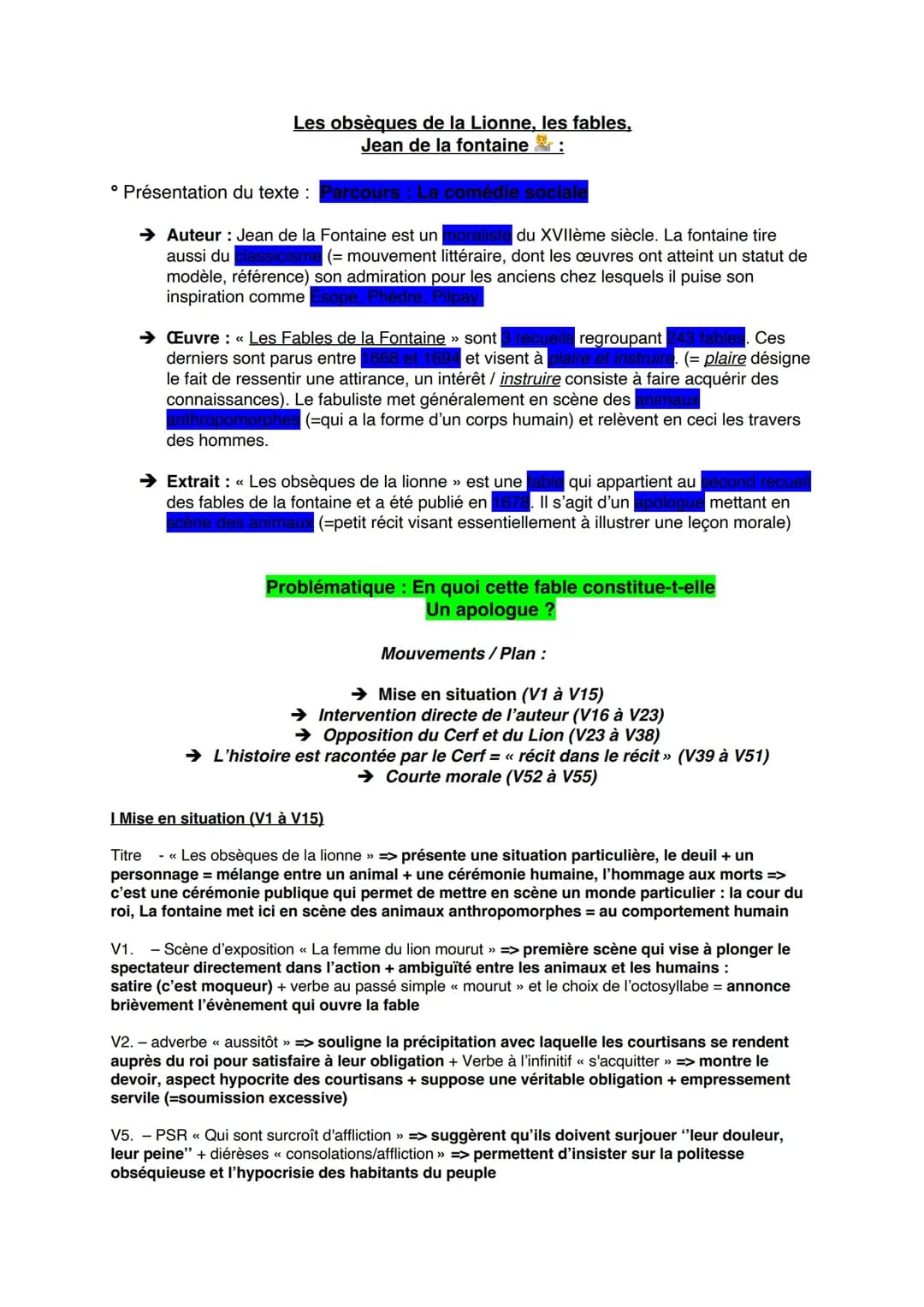 Les Obsèques de la Lionne : Analyse Linéaire et Résumé