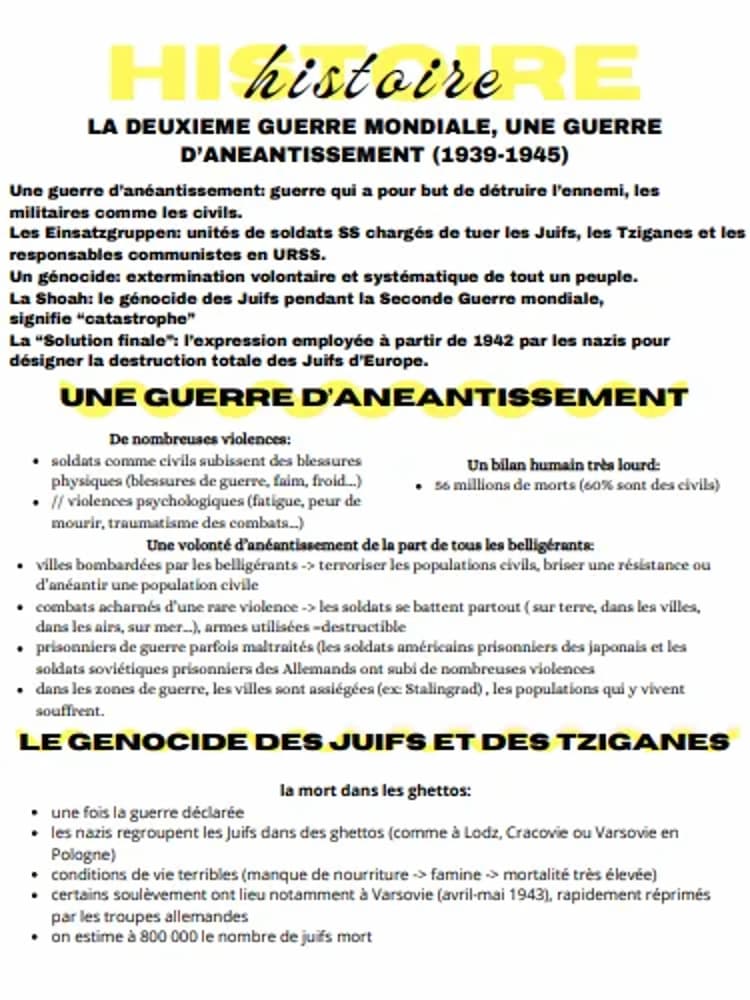 Know La seconde guerre mondiale, une guerre d'anéantissement (1939-1945) thumbnail