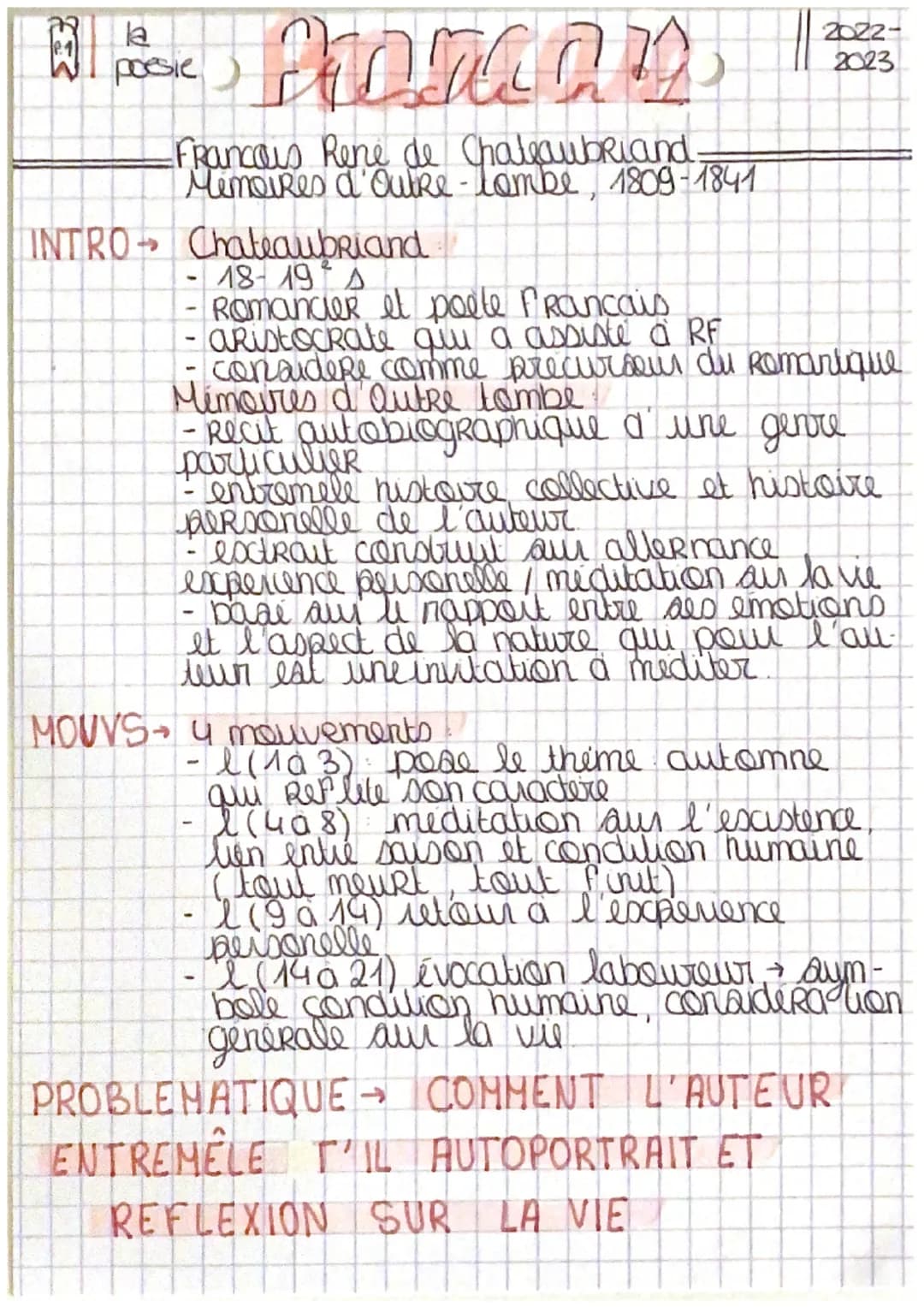 BI
€
Pinnaar
Francois Rene de Chateaubriand.
Memoires d'Outre-tombe 1809-1841
poesie
INTRO→ Chateaubriand
18-19 A
Romancier et poete Francai
