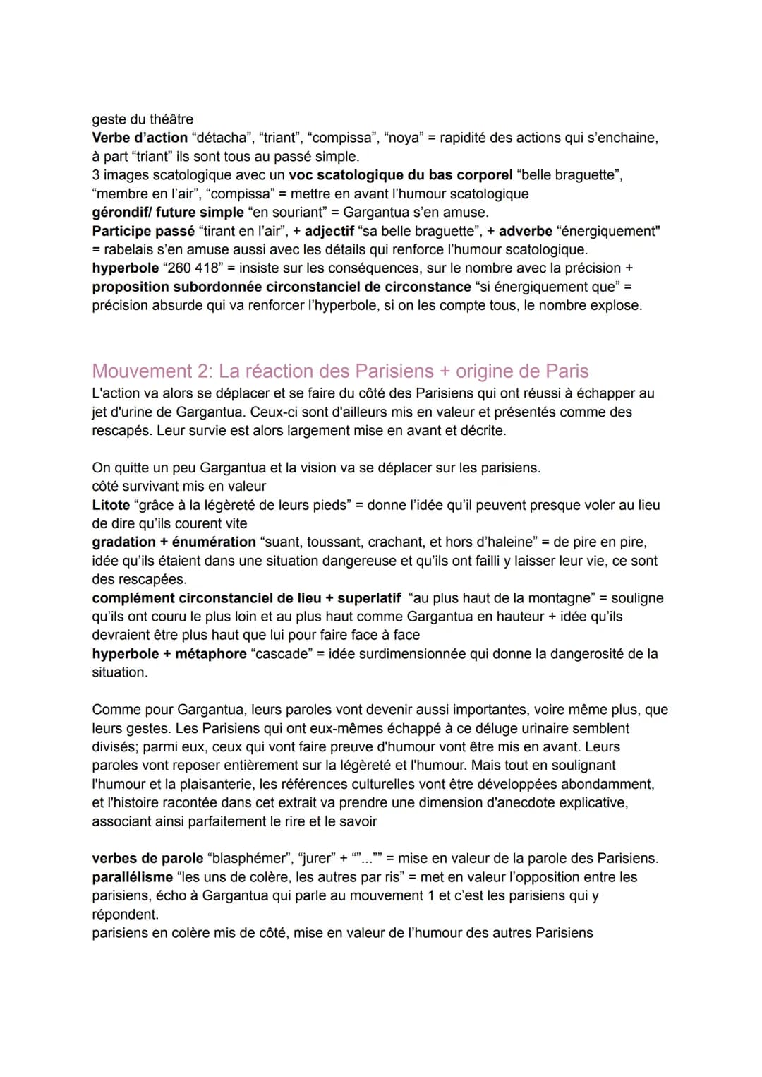 Texte 2: "Chapitre 17 de Gargantua" de Rabelais
Parcours: rire et savoir
Introduction:
Gargantua est le personnage éponyme du roman de Franç