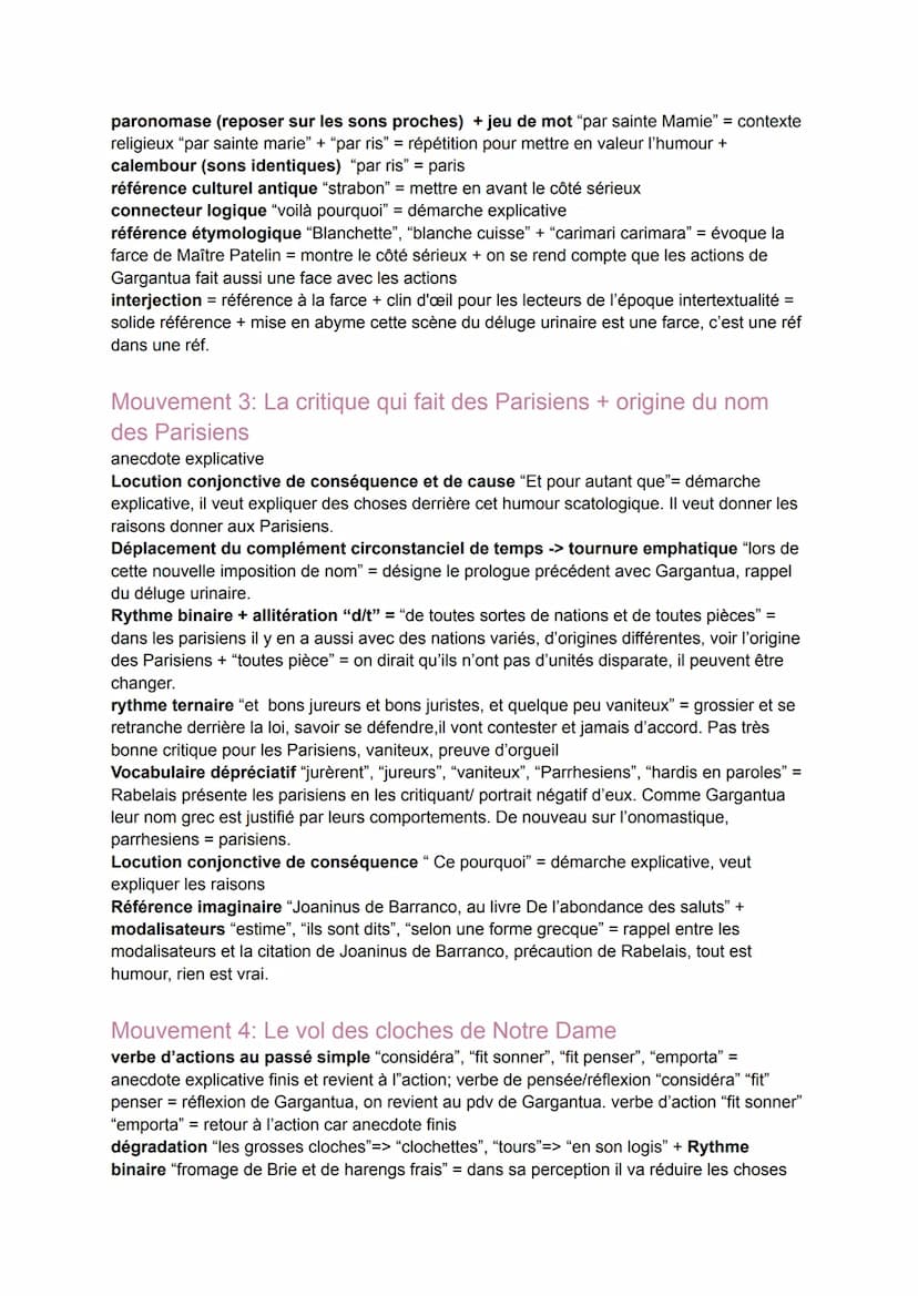Texte 2: "Chapitre 17 de Gargantua" de Rabelais
Parcours: rire et savoir
Introduction:
Gargantua est le personnage éponyme du roman de Franç
