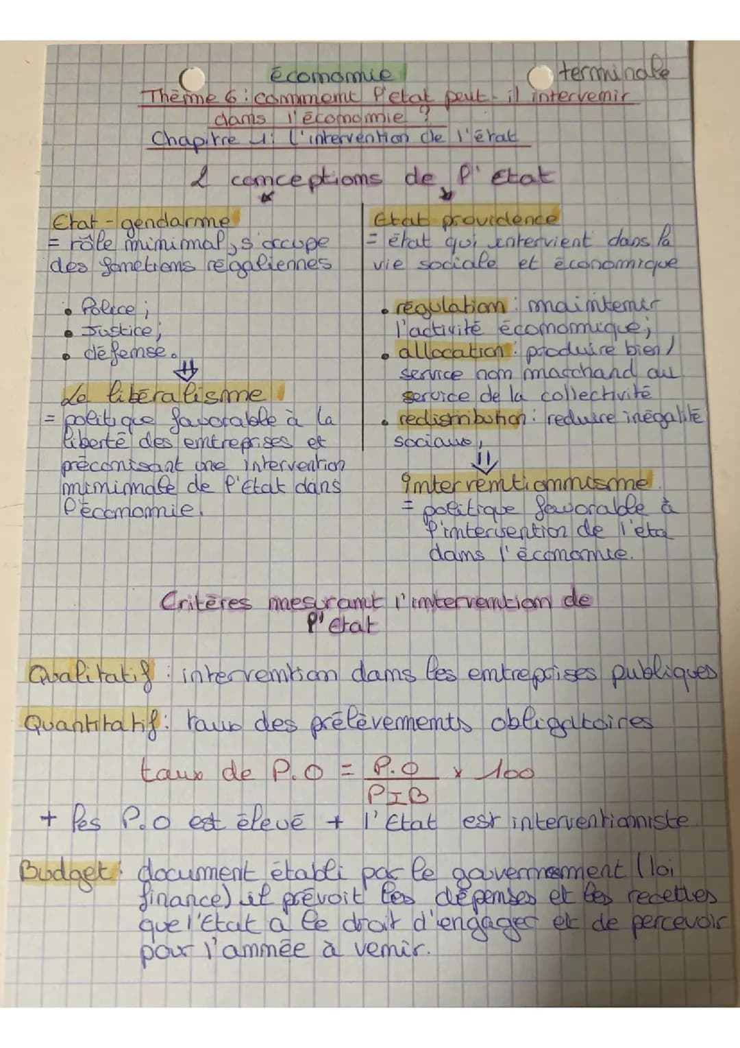Chapitre 1 : l'intervention de l'état.