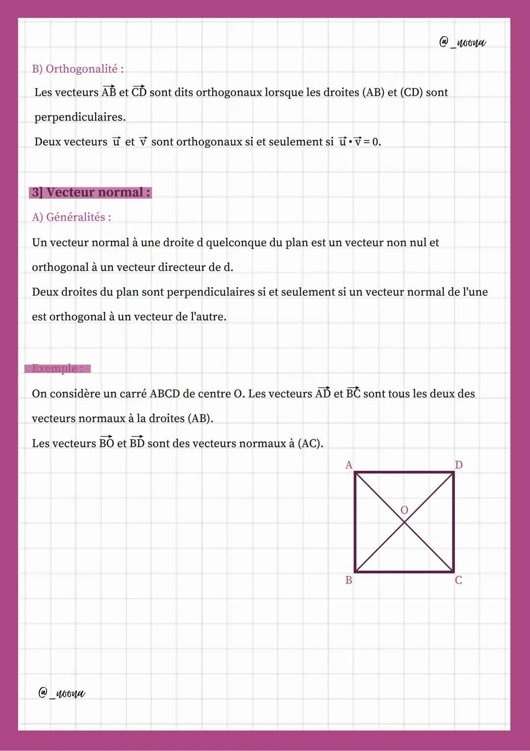 Produit seataire
1] Les différentes expressions du produit scalaire:
A) Formule trigonométrique :
L'angle formé par deux représentants de mê