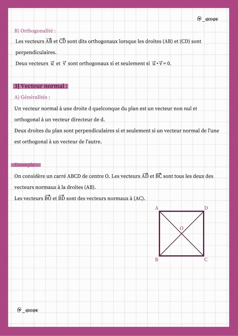 Produit seataire
1] Les différentes expressions du produit scalaire:
A) Formule trigonométrique :
L'angle formé par deux représentants de mê