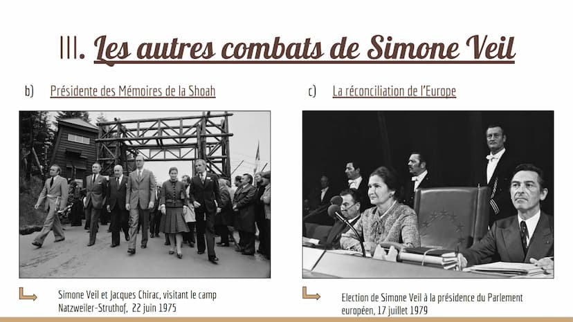 Simone
Veil
Une vie de combats au
service de l'égalité Sommaire
1 - Biographie
II - La loi Veil, vers la dépénalisation de l'interruption vo