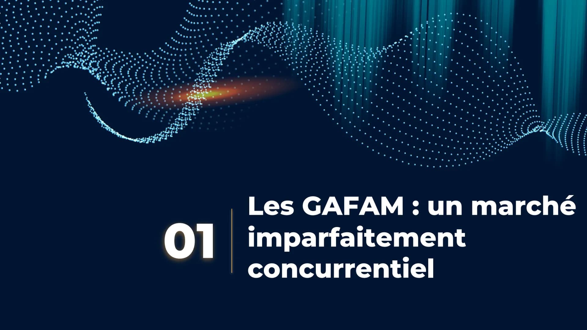 GRAND ORAL
SES
Romane Bellet EN QUOI LES GAFAM NE
SONT PAS OUVERTS À LA
CONCURRENCE? 01
Les GAFAM :
un marché
imparfaitement
concurrentiel
0