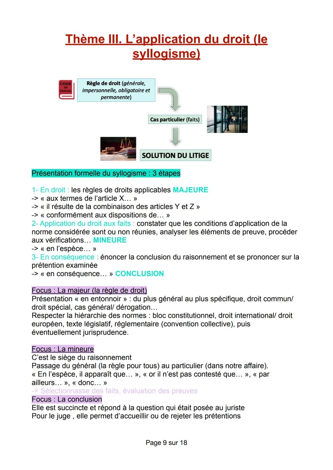 INTRO AU DROIT
Thème I. La classification du droit (les
catégories)
A) La distinction droit subjectif/ droit objectif
Droits objectifs Les r