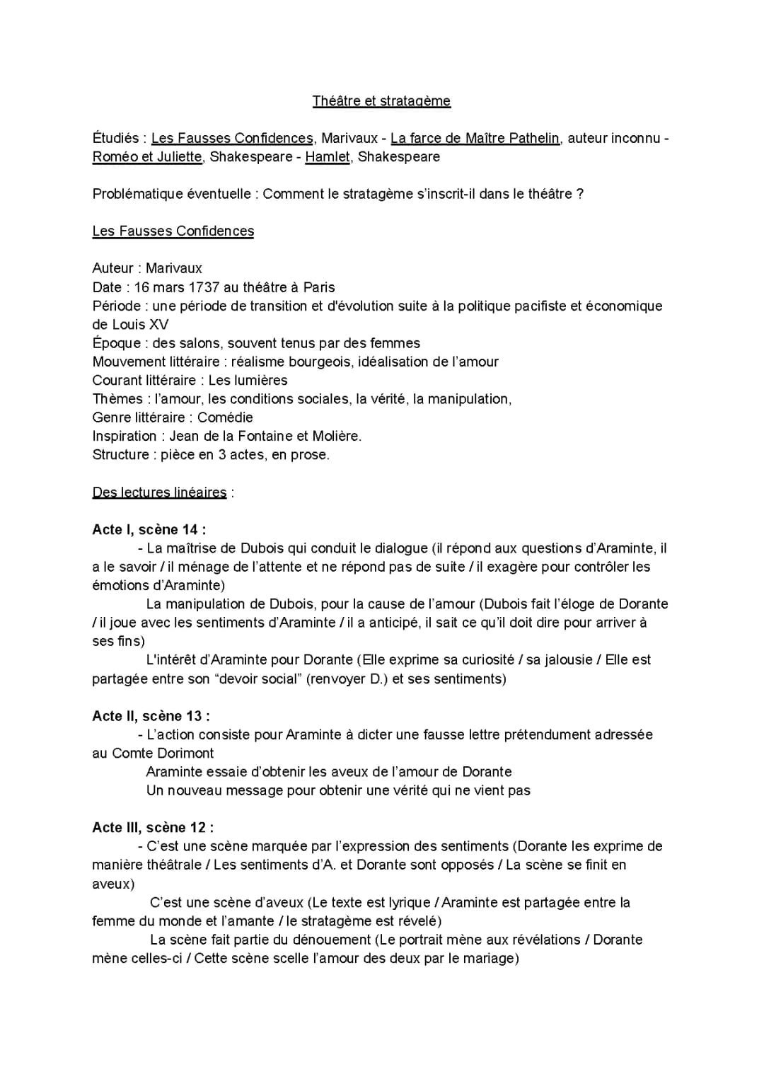 Découvre Les Stratagèmes de Marivaux au Théâtre: Exemple de Les Fausses Confidences
