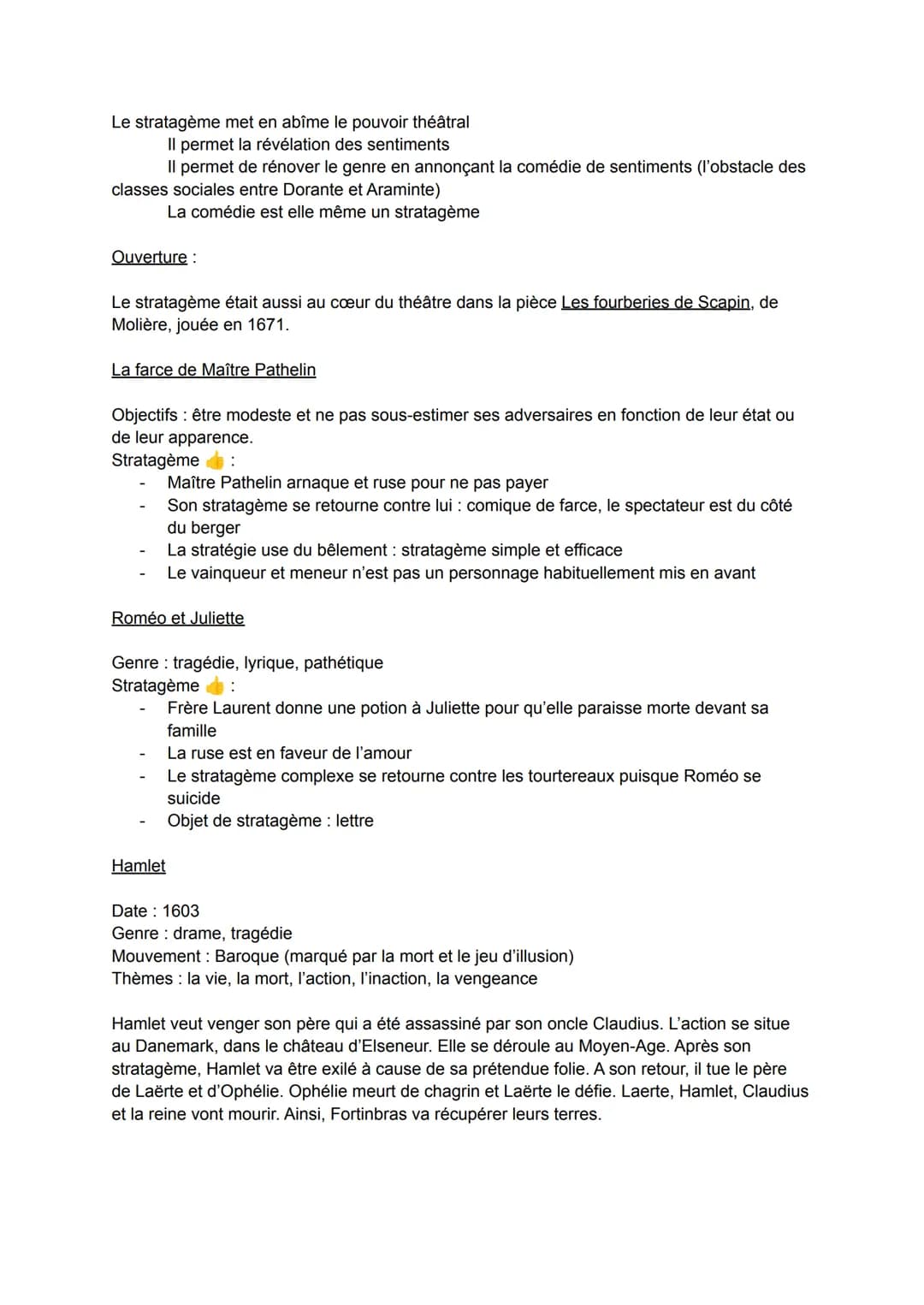 Théâtre et stratagème
Étudiés : Les Fausses Confidences, Marivaux - La farce de Maître Pathelin, auteur inconnu -
Roméo et Juliette, Shakesp