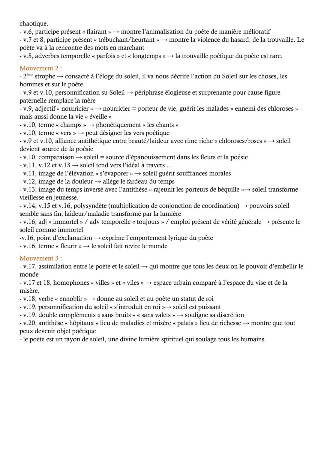 Fiche 6 Lecture linéaire « Le Soleil >>
Introduction :
Ce poème appartenait à la section Spleen et Idéal lors de la première publication des