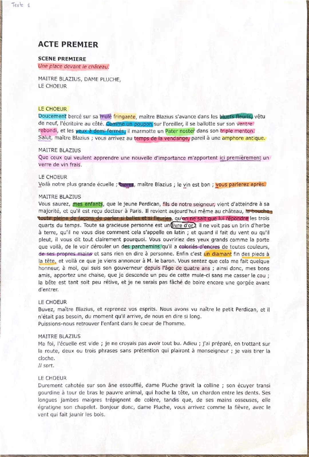 Analyse linéaire Scène d’exposition On ne badine pas avec l’amour 
