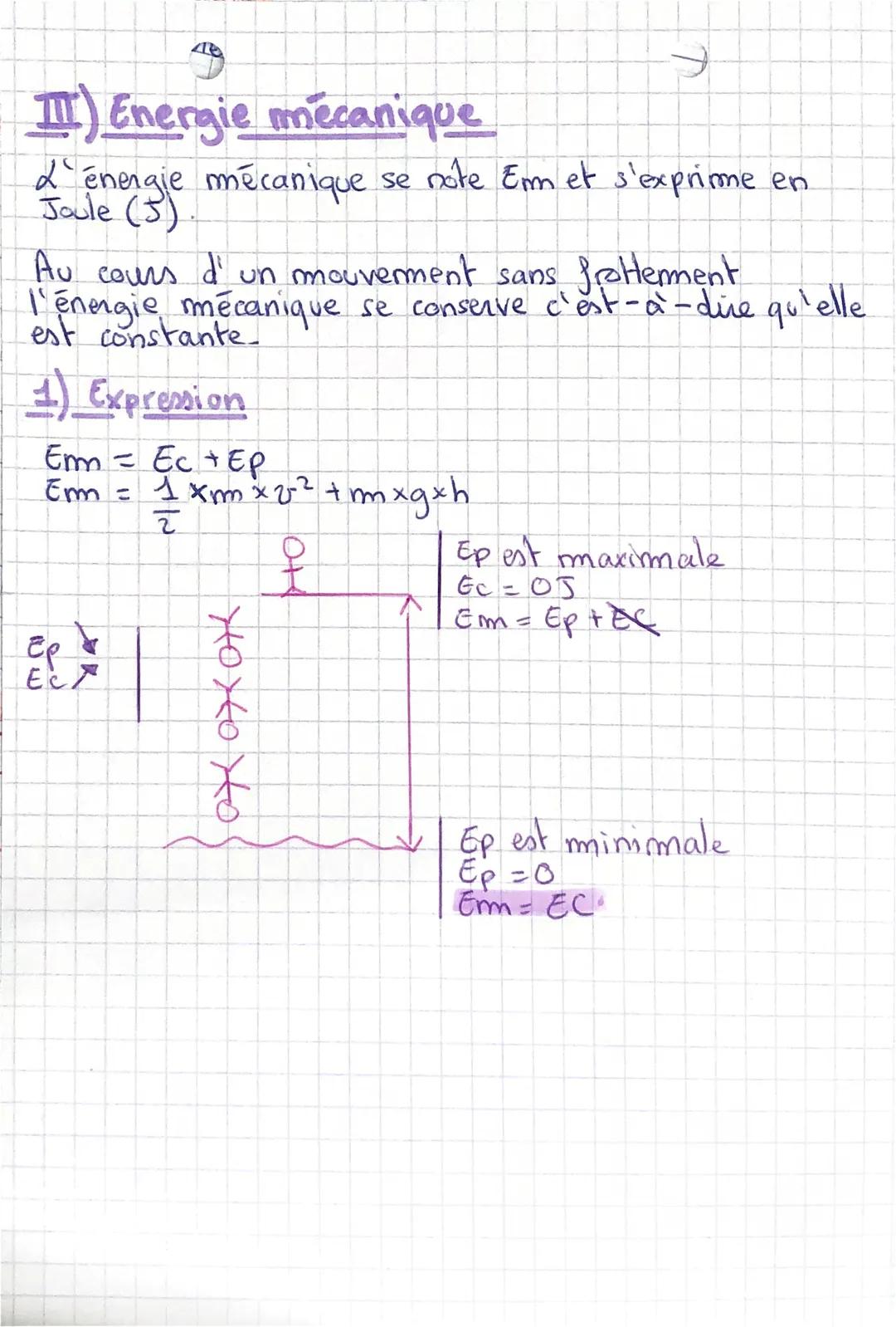 SPC

-Chap 3-

-Les énergies --

I) Energie cinétique

1) Définition

Un objet de masse m possédant une vitesse a
une énergie cinétique.

2)