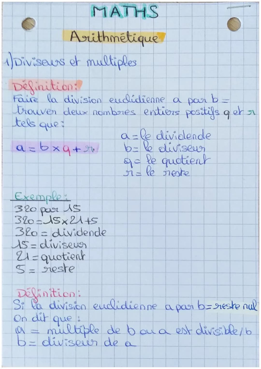 Arithmétique 