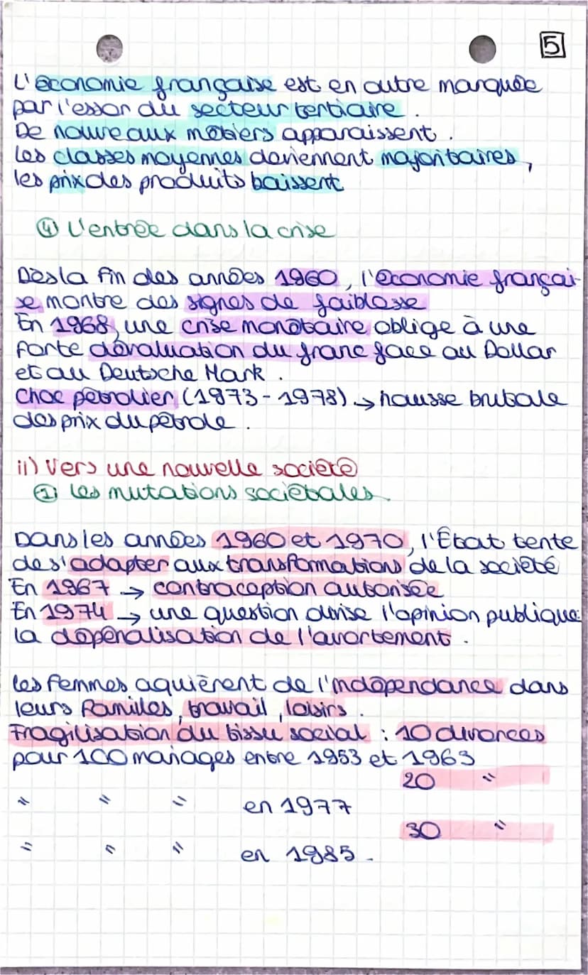 14
thème 3: chap 3· Femmes et hommes dans
la societe des années
1950 aux années 1980
1) La societe française d'après-gueme
@ Les trentes - g