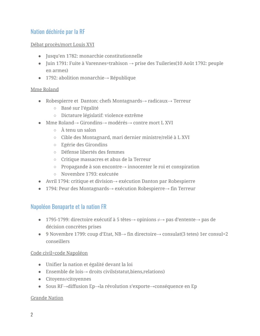 Définitions:
Révolution: changement politique et social brusque et violent, révolte d'un groupe
d'individus contre son souverain
Nation: peu