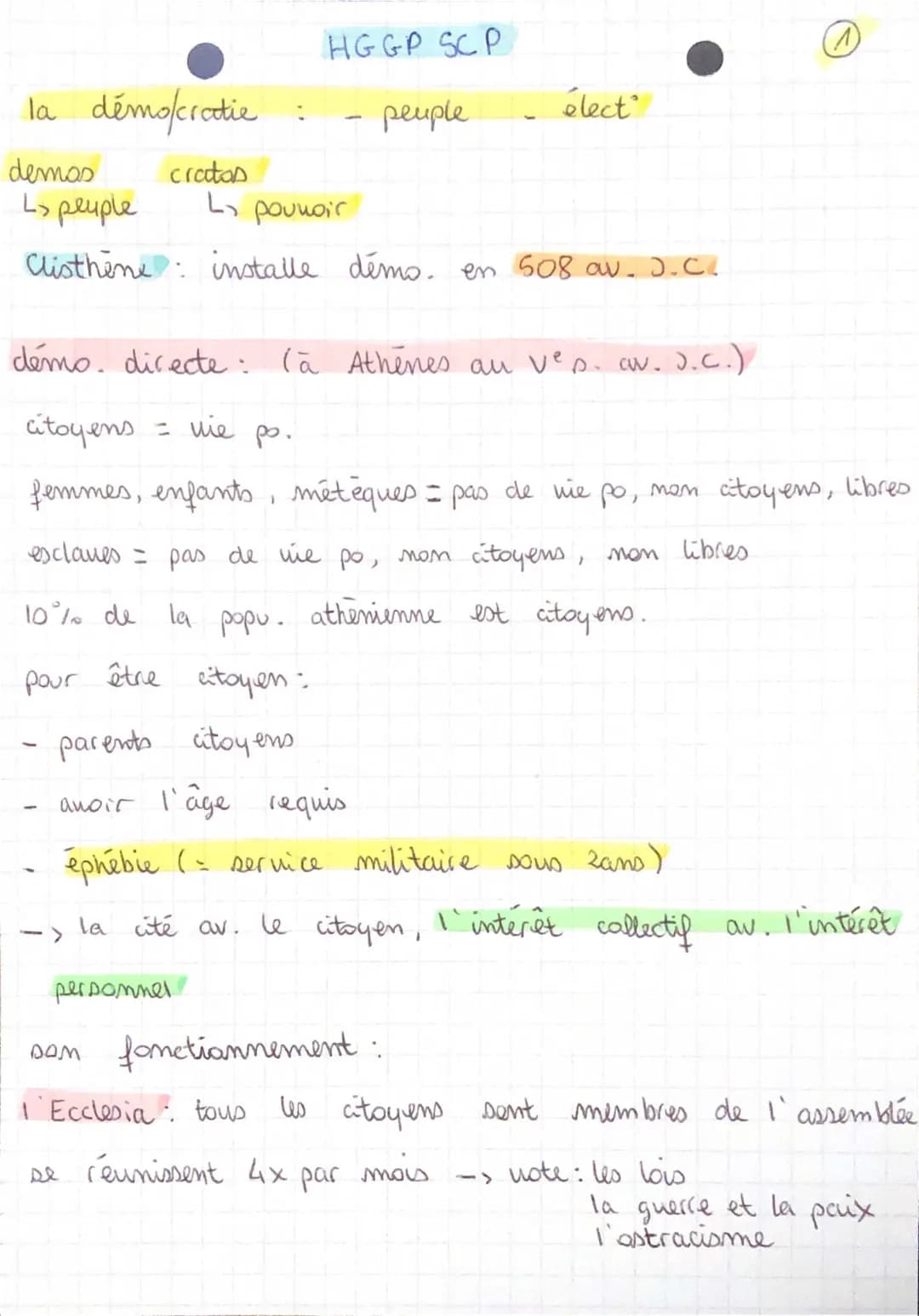 Découvre la Démocratie Athénienne et le Chili de 1970 à 1973