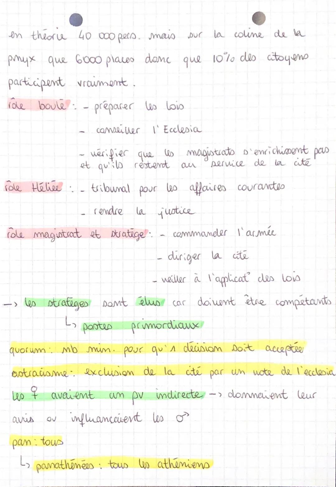 la démocratie :
demas
cratos
Ls peuple
Cisthens installe
L pouvoir
=
vie
HG GP SC P
peuple
po.
démo. directe: (à Athènes au ves. av. J.C.).
