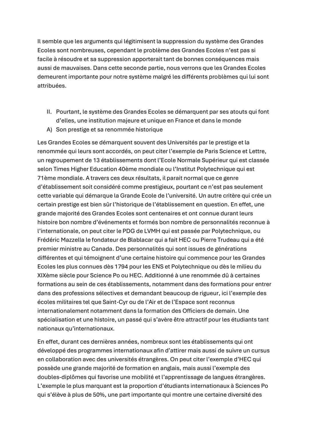 Faut-il supprimer les grandes écoles ?
Introduction:
Le 8 avril 2021, le rapport Thiriez annonce la suppression de l'Ecole Nationale
d'Admin