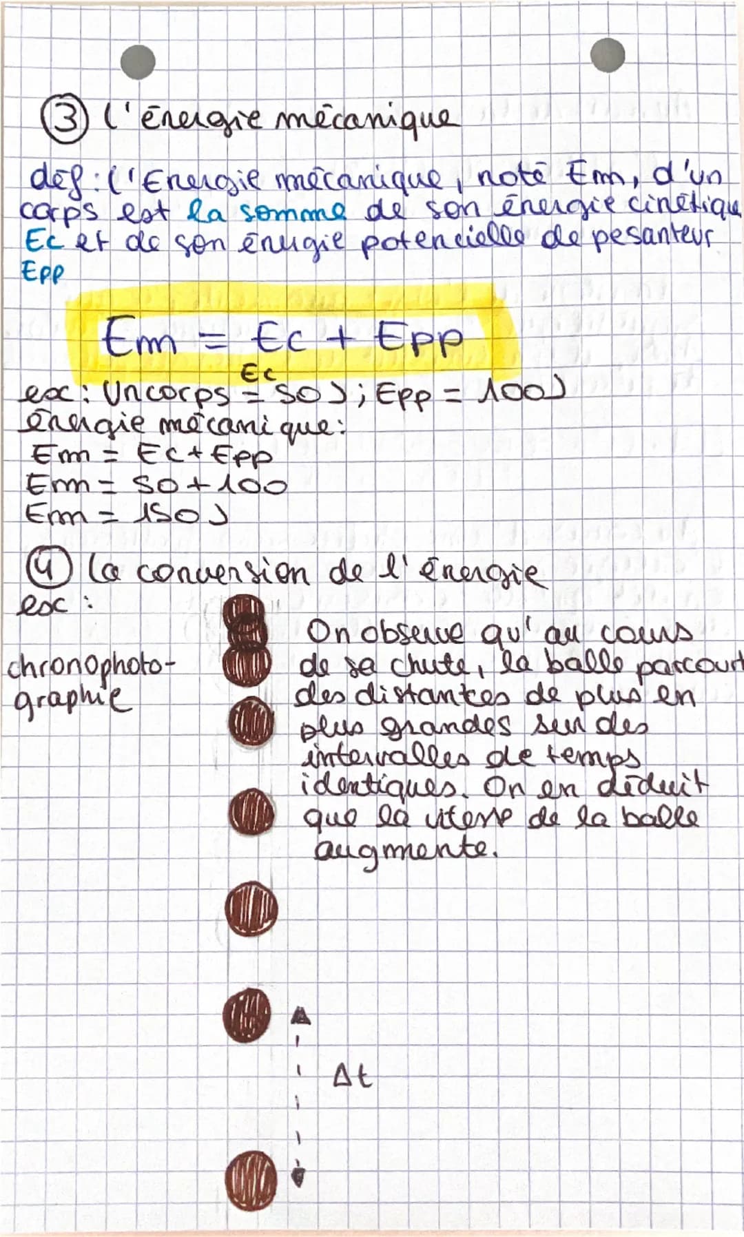 • ENERGIE
mécanique
①l'énergie cinétique
déf: Un objet qui se déplace posside une
energie de mouvement appelée énergie
cinétique (Ec).
depen