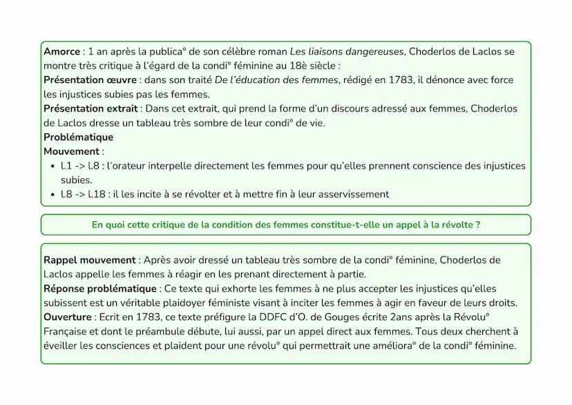 En quoi cette critique de la condition des femmes constitue-t-elle un appel à la révolte ?
Ô! femmes, approchez et venez m'entendre..
Que vo