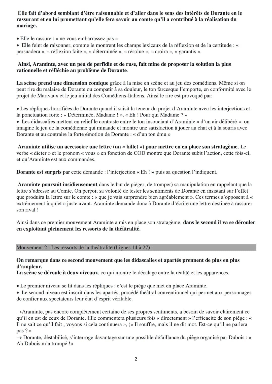 Objet d'étude 1/4: Le théâtre du XVIIe au XXIe siècle
Marivaux, Les Fausses Confidences / parcours : Théâtre et Stratagème
Explication linéa