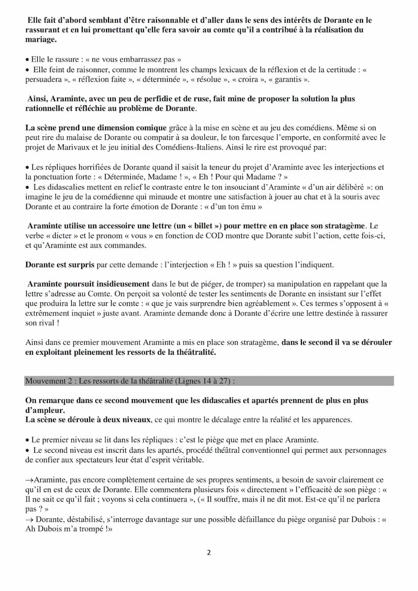 Objet d'étude 1/4: Le théâtre du XVIIe au XXIe siècle
Marivaux, Les Fausses Confidences / parcours : Théâtre et Stratagème
Explication linéa