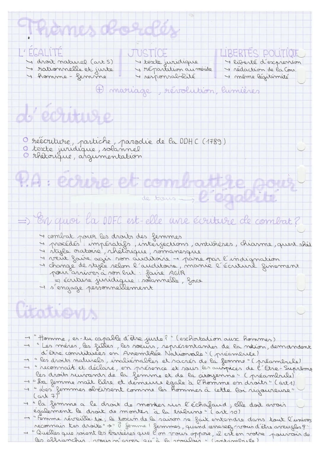 09101122
*
DSSc
Fiche d'identité
TITRE: Déclaration des Droits de la Femme et de la Citoyenne
AUTEUR: Glympe de Couges.
DATE: 1791
MOUVEMENT
