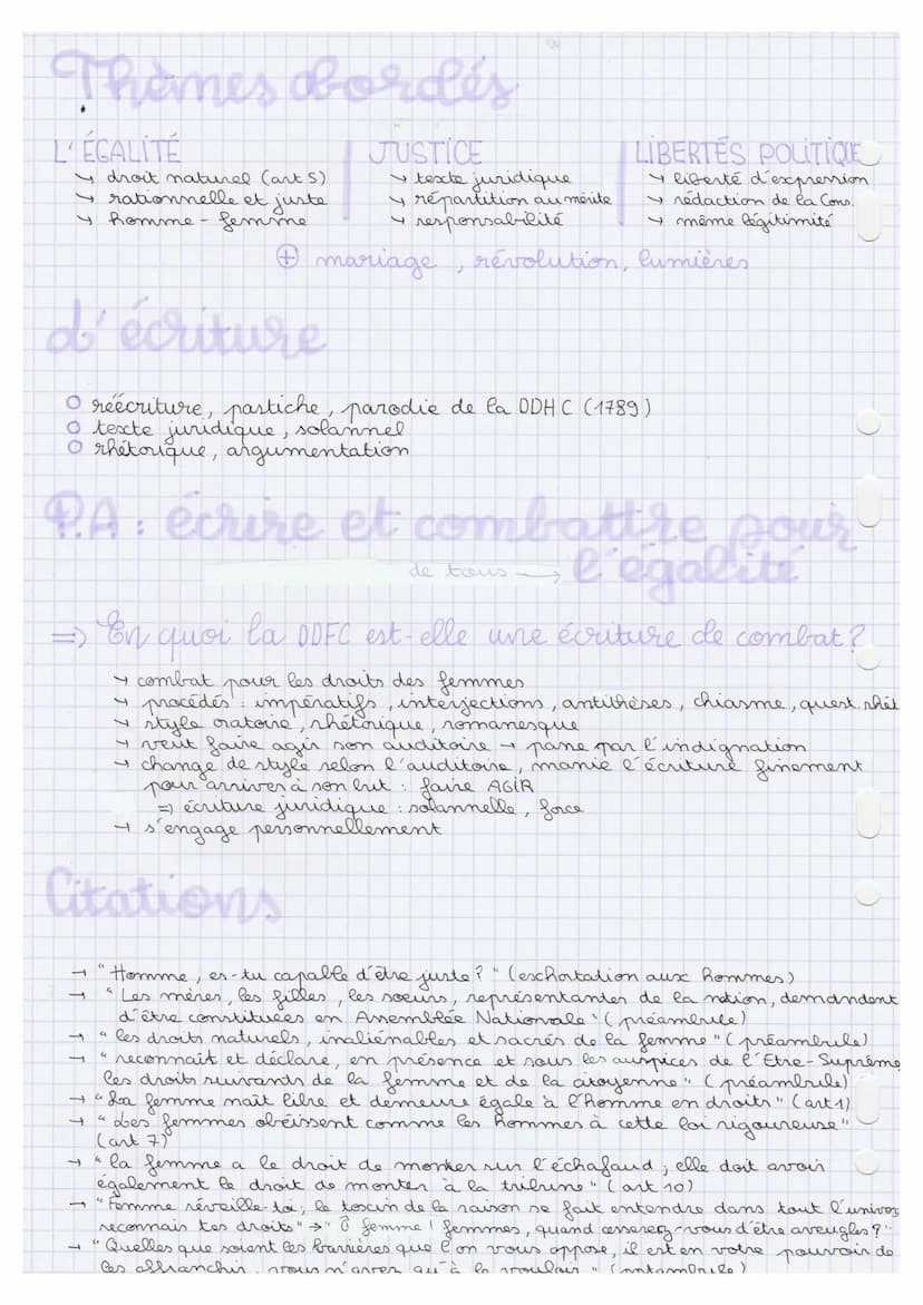 09101122
*
DSSc
Fiche d'identité
TITRE: Déclaration des Droits de la Femme et de la Citoyenne
AUTEUR: Glympe de Couges.
DATE: 1791
MOUVEMENT