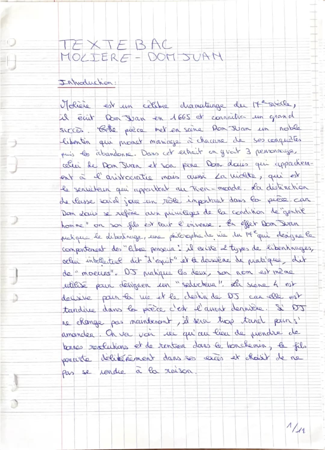 TEXTEBAC
MOLIERE - DOM JUAN
Introduction:
Molicie
est un
il écrit
succes
celibre dramaturge du It siècle,
Don Juan en 1665 et connaitra un
g