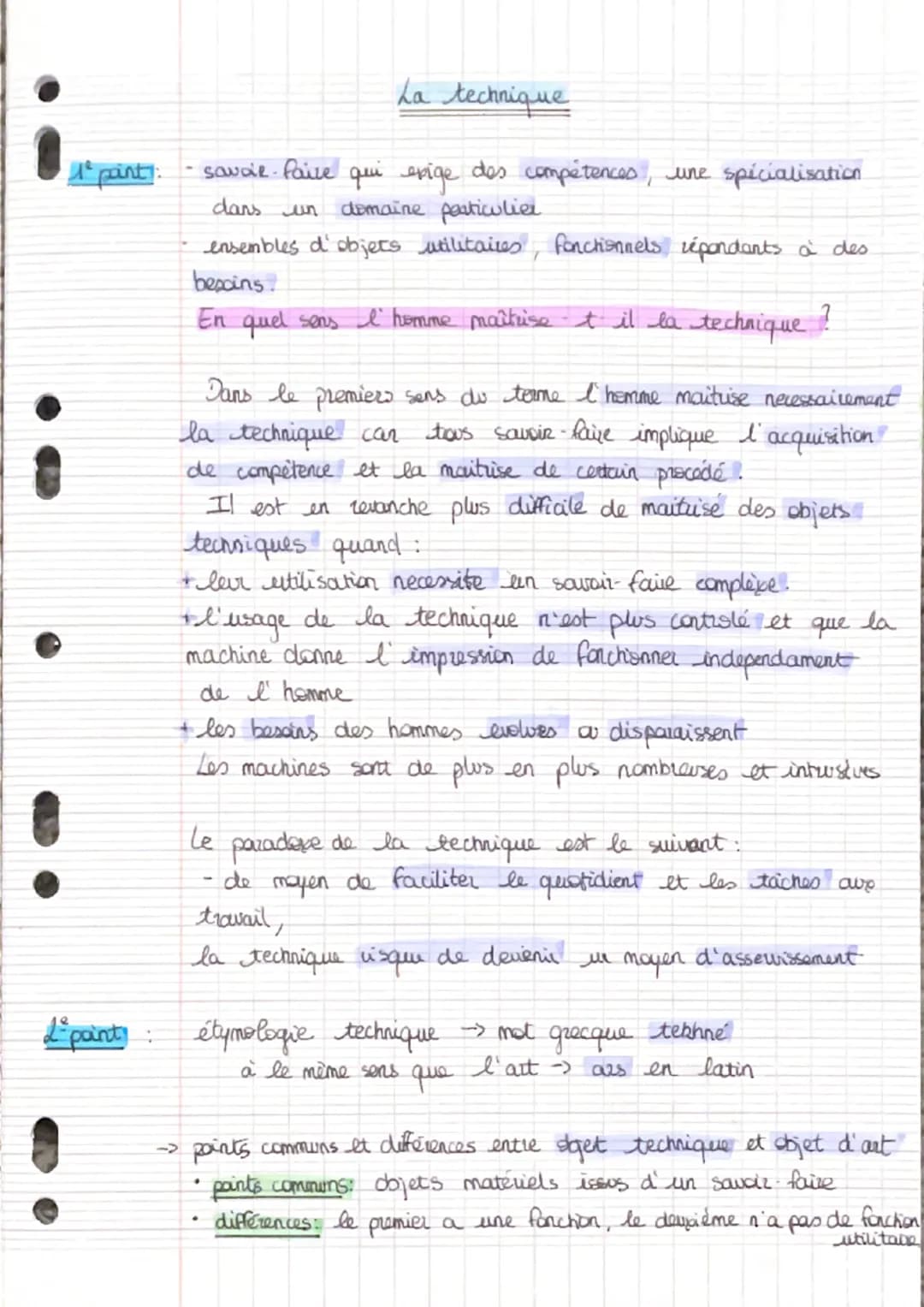 1² paint).
L²point
:
La technique
savoir faire qui exige des compétences, une spécialisation
domaine particulier
dans un
ensembles d'objets 