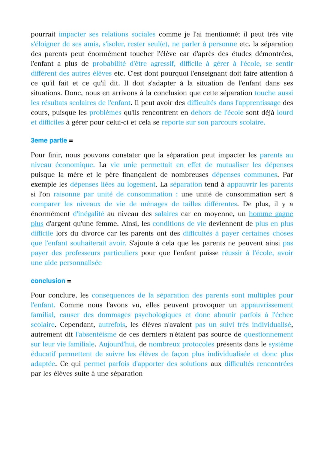 GRAND ORAL SES
Séparations et Divorces : Quelles conséquences sur la scolarité des enfants ?
introduction =
Dans le monde, les séparations e