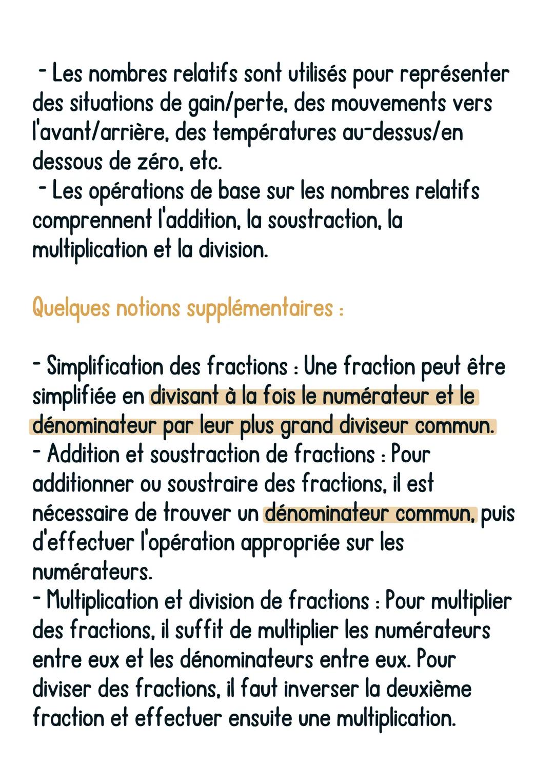 Maths
Les fractions et les nombres relatifs
1. Fractions :
@avoirsonbrevet
- Une fraction est une manière de représenter une partie
d'un tou