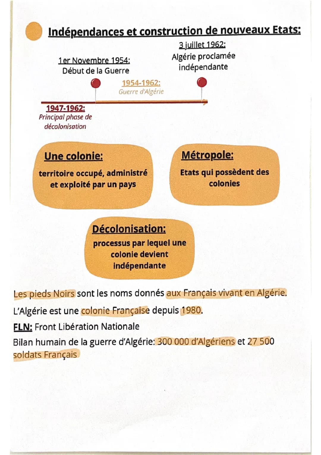 Indépendance et construction de nouveaux états 