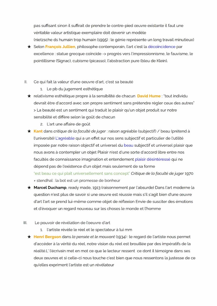 L'ART
Un objet technique obéit à une finalité externe extrinsèque
L'art dit autotélique a une finalité intrinsèque (Kant) Les éléments coopè