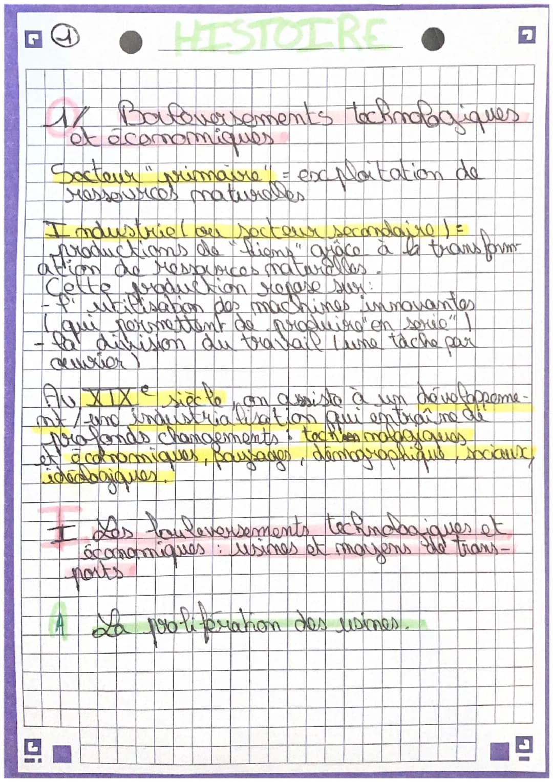 az
HISTOIRE
Baloversements technologiques
et économiques
SH
Secteur " primaire" = exploitation de
ressources naturelles
Industrie (ou secteu